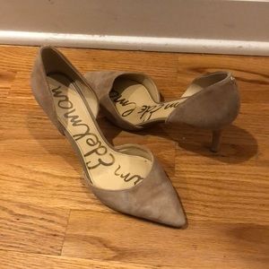 Sam Edelman suede nude heels